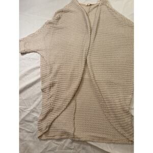 ROLLA COASTER beige MEDIUM open Front Knit Lightweight Cardigan